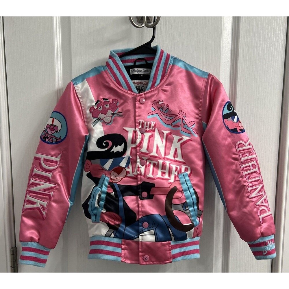 Pink Panther Satin Bomber Jacket Headgear Classics Nostalgi XS